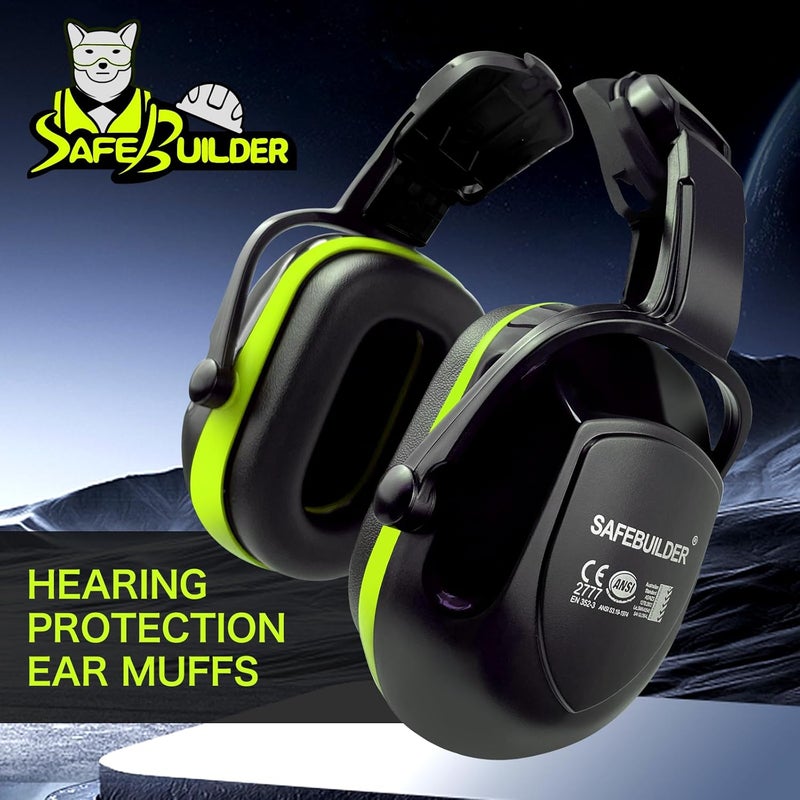 SAFEBUILDER 30dB Ear Muffs Hard Hats Type Safety Earmuffs For Safety Helmet Hearing Protection Earmuffs ANSI S3.19 - Image 2